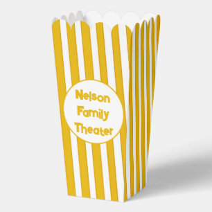 Personalised family theatre popcorn favour box