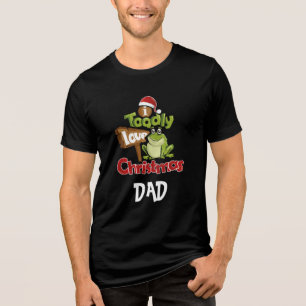 Personalised Family Toadly Love Christmas Dad Tri-Blend Shirt
