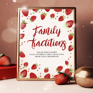 Personalised Family Traditions Strawberry Signs