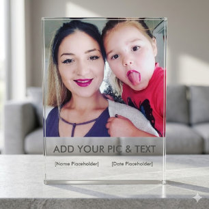 Personalised Family Travel Photo Acrylic Block