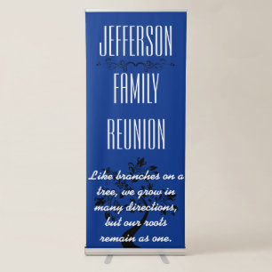 Personalised "Family Tree" Family Reunion Retractable Banner