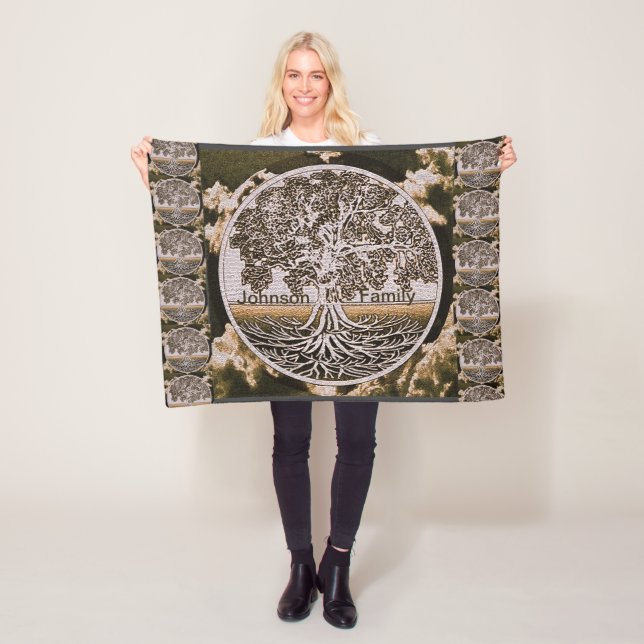 Personalised Family Tree Fleece Blanket (In Situ)