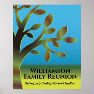 Personalised Family Tree Reunion Event Poster