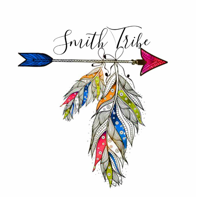 Personalised family tribe magnet photo sculpture magnet (Front)