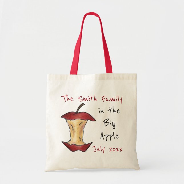 Personalised Family Trip Big Apple NYC Tote Bag (Front)