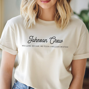 Personalised Family Trip Shirt, Family Travel Crew T-Shirt
