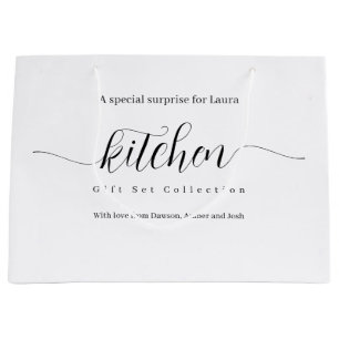 Personalised Family Unique Kitchen Gift Set Large Gift Bag
