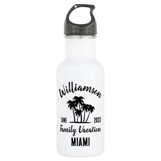 Personalised family vacation 532 ml water bottle (Front)