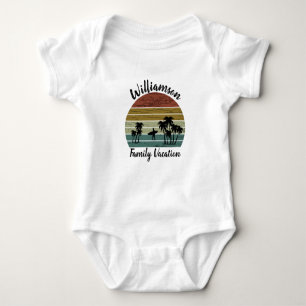 Personalised family vacation baby bodysuit