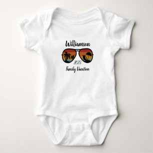 Personalised family vacation baby bodysuit