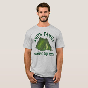 Personalised Family Vacation Camping Trip Tent T-Shirt