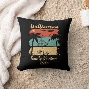 Personalised family vacation cushion