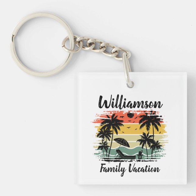 Personalised family vacation key ring (Front)
