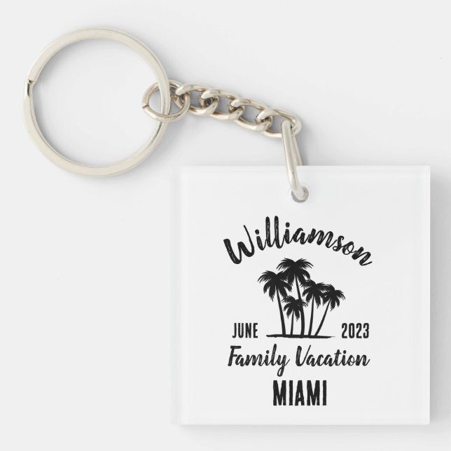 Personalised family vacation key ring (Front)