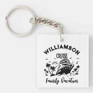 Personalised family vacation key ring