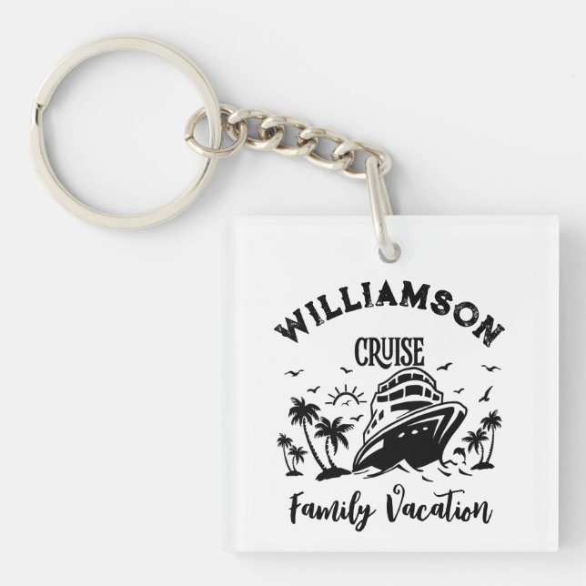 Personalised family vacation key ring (Front)