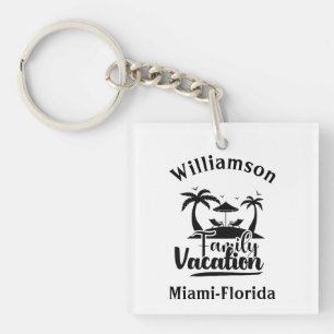 Personalised family vacation key ring
