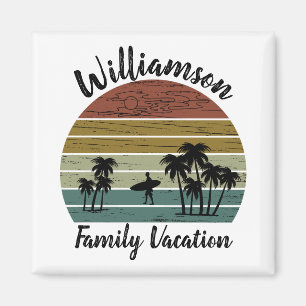 Personalised family vacation magnet