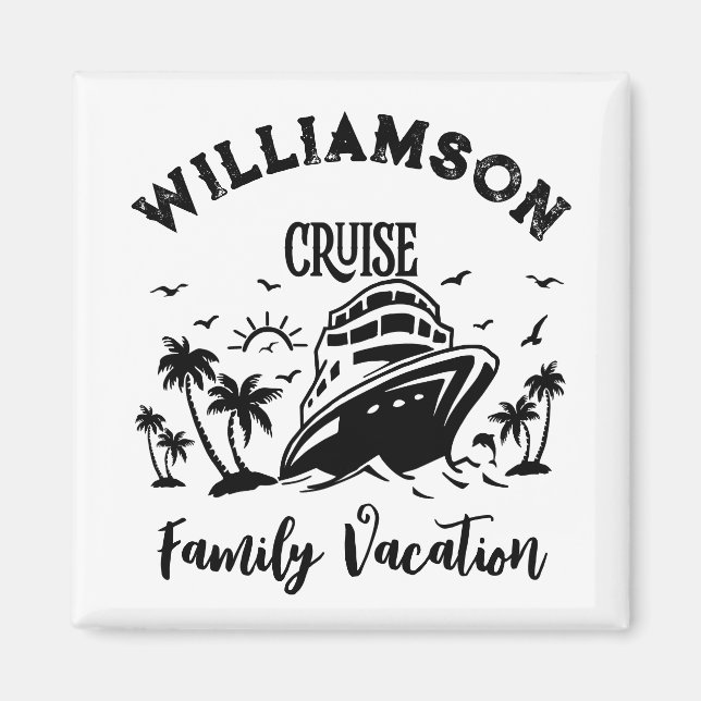 Personalised family vacation magnet (Front)