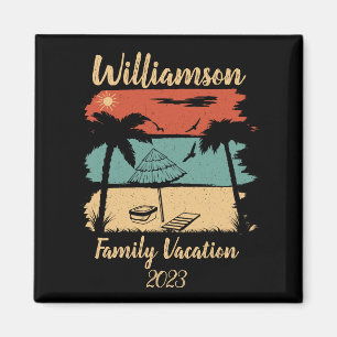 Personalised family vacation magnet