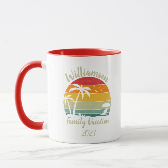 Personalised family vacation mug (Left)