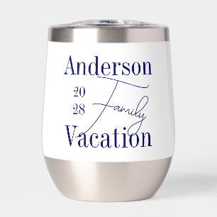 Personalised Family Vacation Navy and White