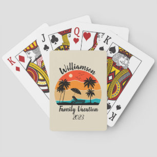 Personalised family vacation playing cards