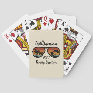 Personalised family vacation playing cards