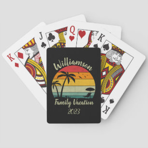 Personalised family vacation playing cards
