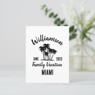 Personalised family vacation postcard