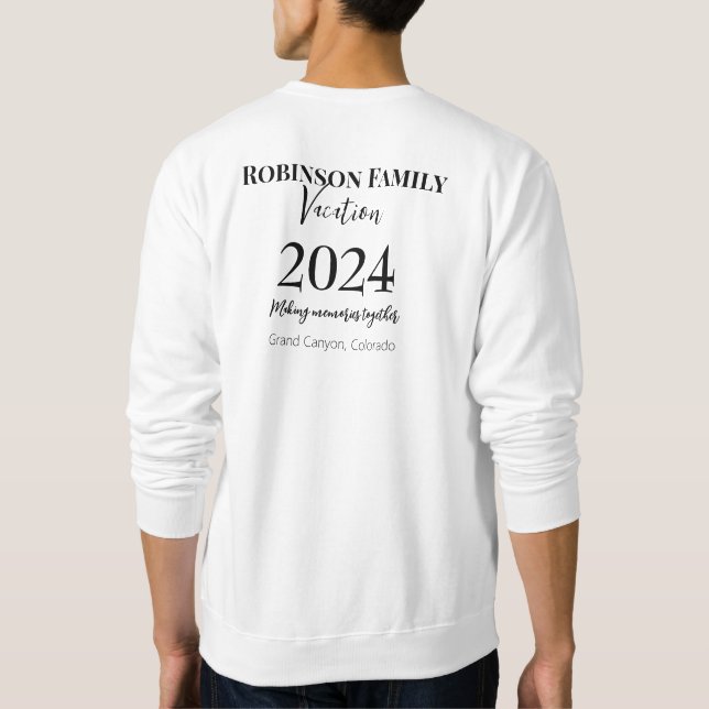 Personalised Family Vacation Sweatshirt (Back)