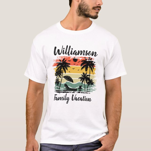 Personalised family vacation T-Shirt (Front)