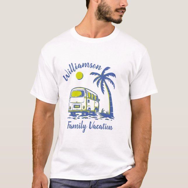 Personalised family vacation T-Shirt (Front)