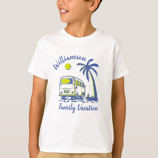 Personalised family vacation T-Shirt (Front)