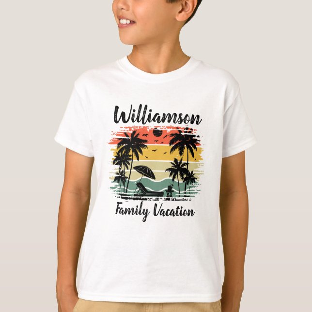Personalised family vacation T-Shirt (Front)