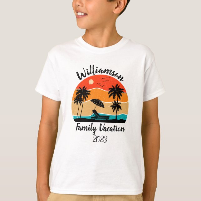 Personalised family vacation T-Shirt (Front)