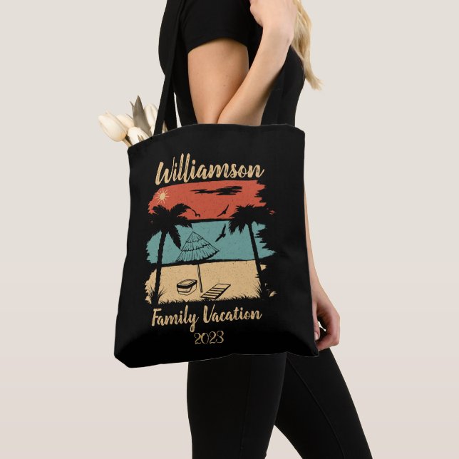 Personalised family vacation T-Shirt Tote Bag (Close Up)