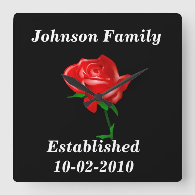 Personalised family wall clock (Front)