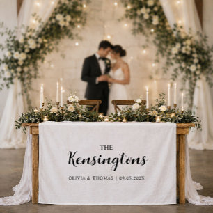 Personalised Family Wedding Welcome Table Banner Tapestry