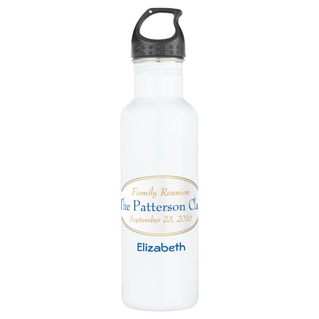 Personalised Fancy Oval Frame Family Reunion 710 Ml Water Bottle (Front)