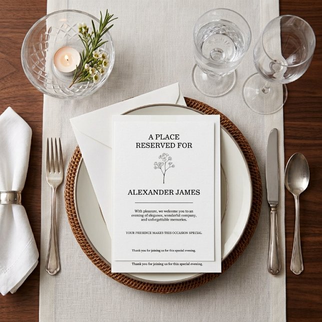 Personalised Fancy Party Place Card (Creator Uploaded)
