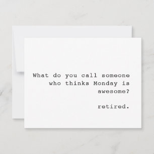 Personalised Fanny Quote Retirement Card