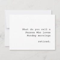 Personalised Fanny Quote Retirement Card