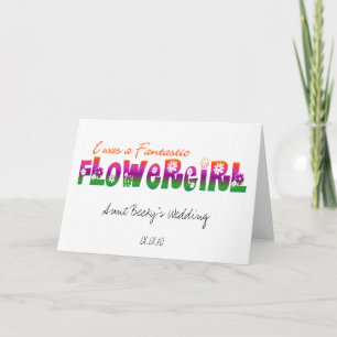 Personalised Fantastic Flower Girl Card