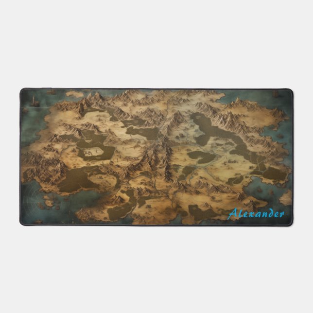 Personalised Fantasy Map Desk Mat (Front)