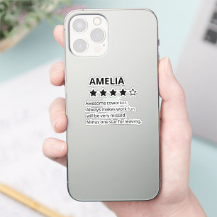 Personalised Farewell Gift – Funny 4-Star Coworker