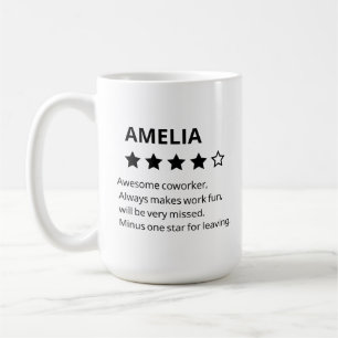 Personalised Farewell Gift – Funny 4-Star Coworker Coffee Mug
