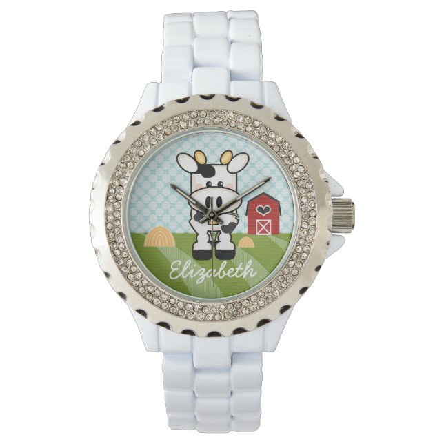 Personalised Farm Cow Watch (Front)