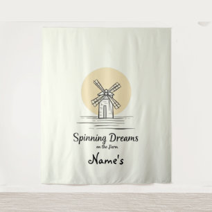 Personalised Farm Dream Quote Print Tapestry