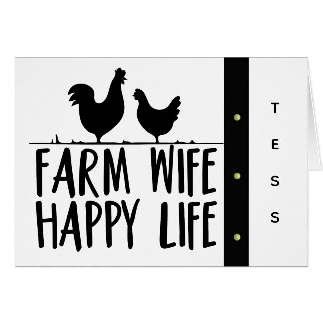 Personalised Farm Wife Happy Life Design (Front Horizontal)